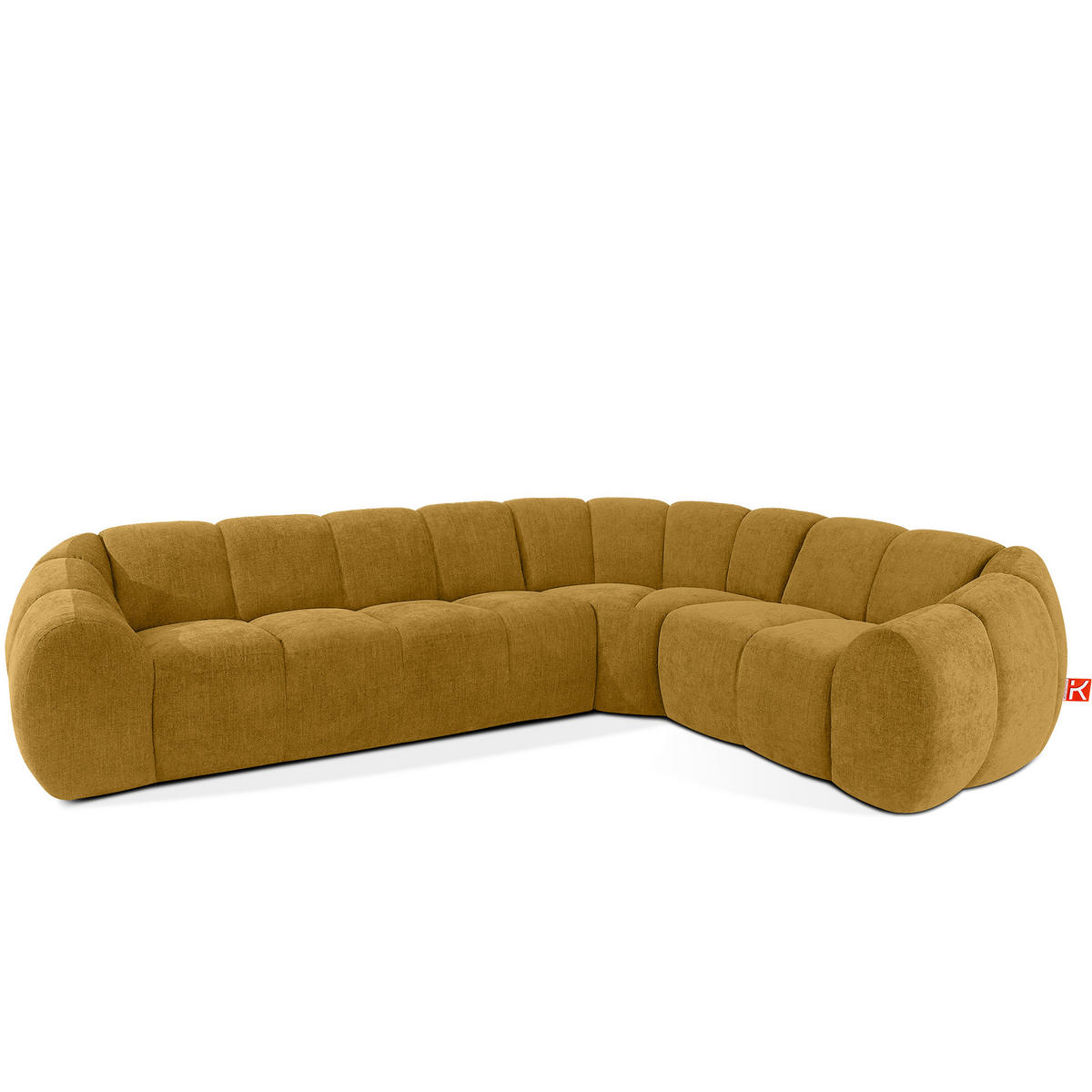 ECKSOFA RECHTS FLAVA, Honigfarben - Honig, Holz/Holzwerkstoff (310/230cm) - KONSIMO®