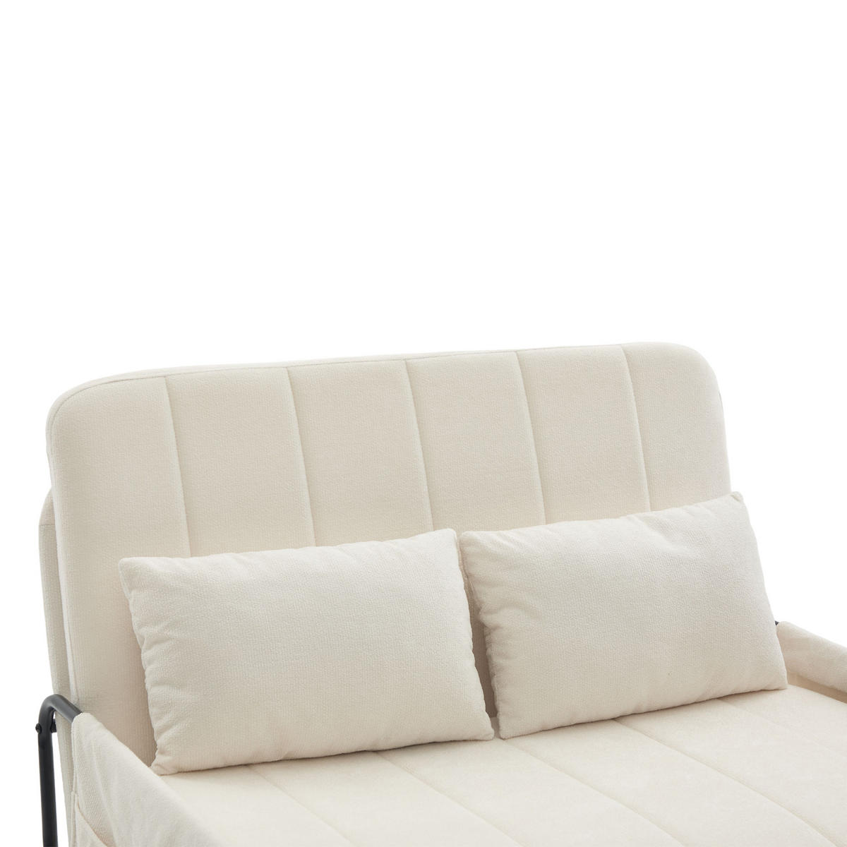 SCHLAFSOFA 2-Sitzer umbaubar mit Metallgestell, DE-42601, Beige - Beige, Metall (104/92/85cm) - ComfortXL