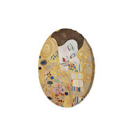 RUNDES BILD Gold 60/60 cm - Goldfarben, Textil (60/60cm) - KUNSTLOFT