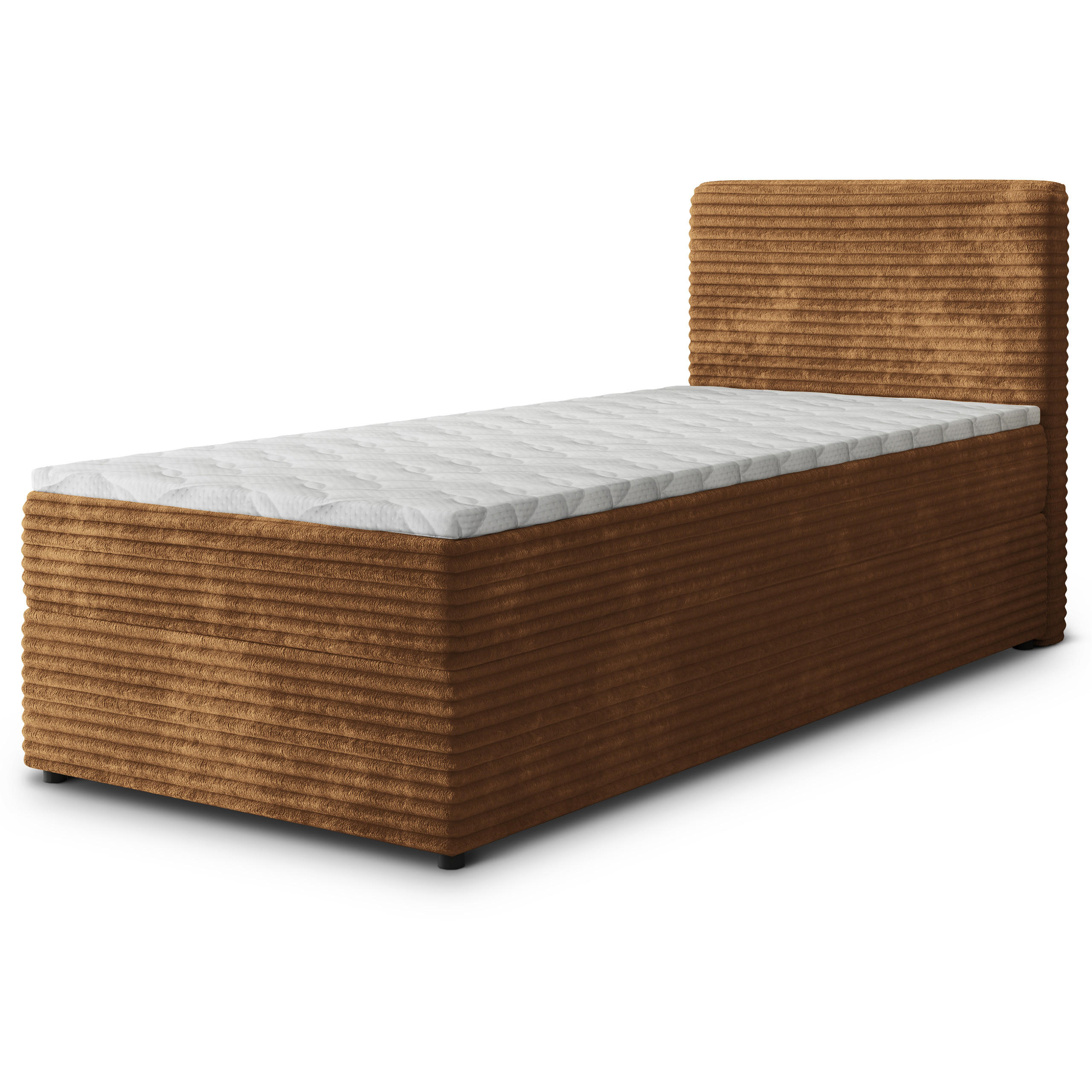BOXBETT PISA 80 80x200 cm mit Matratze und Topper, H2+H3 - Kupferfarben - Kupferfarben, Holz (80/200cm) - MASSENO