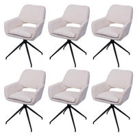 ESSZIMMERSTUHL Cremeweiß 6er-Set - Weiß, Textil (57/86/61cm) - MCW