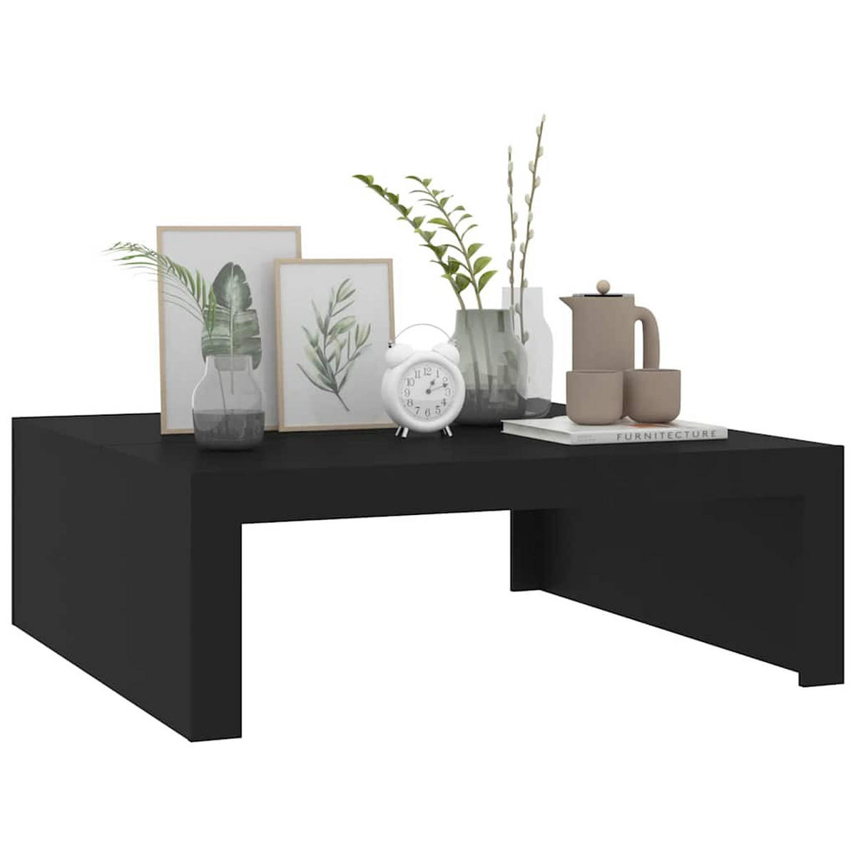 COUCHTISCH Schwarz 100x100x35 cm Holzwerkstoff - Schwarz, Holzwerkstoff (100/100/35cm) - furnicato