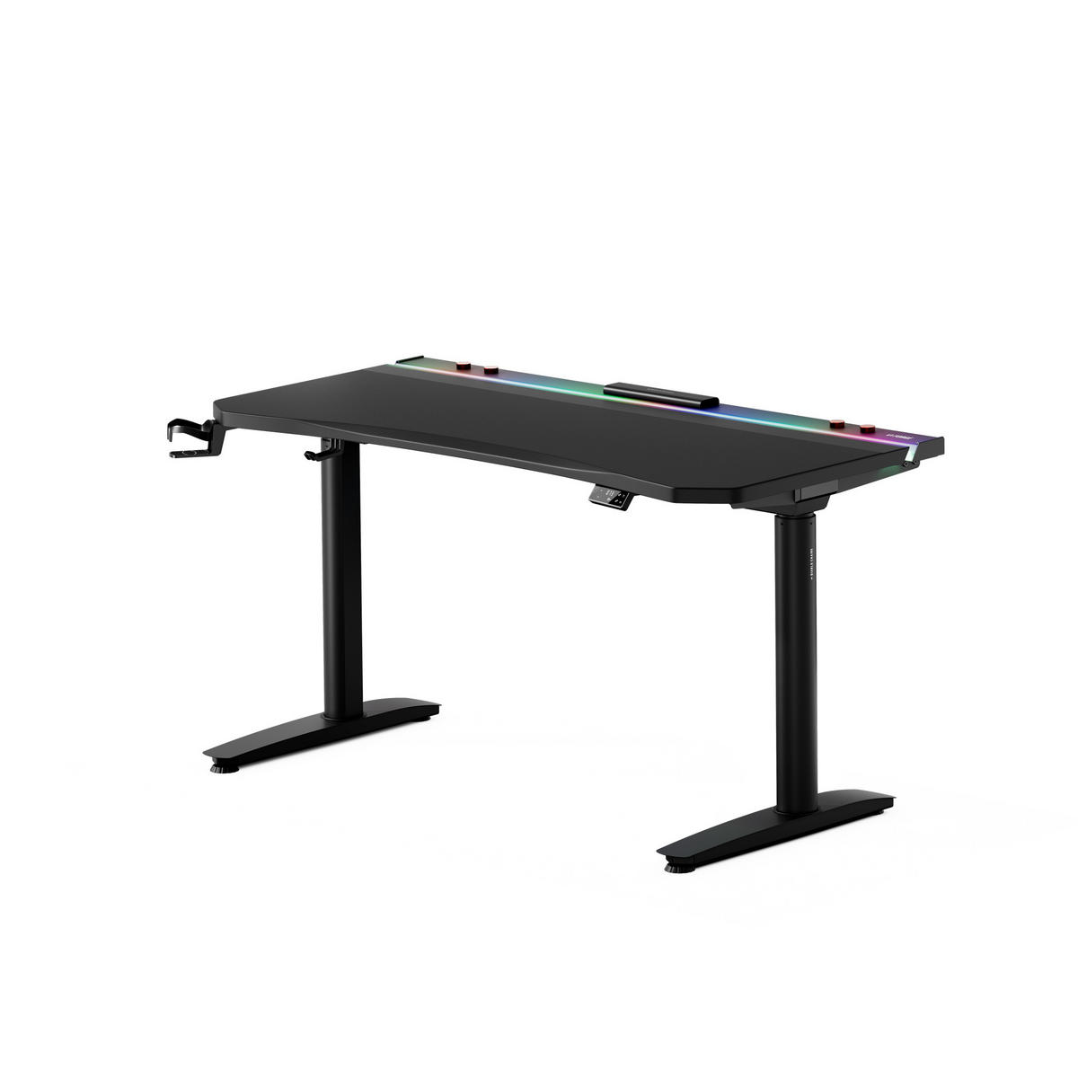 ELEKTRISCH verstellbarer Gaming-Schreibtisch X-Forge 140 x 70 cm - Schwarz, Metall (70/140/73cm) - Diablo Chairs