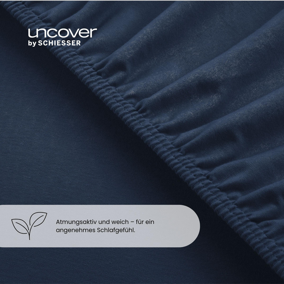 SPANNBETTLAKEN New Jersey - 100% Baumwolle - 100x200 cm - Dunkelblau - Dunkelblau, Textil (100/200cm) - Uncover by Schiesser
