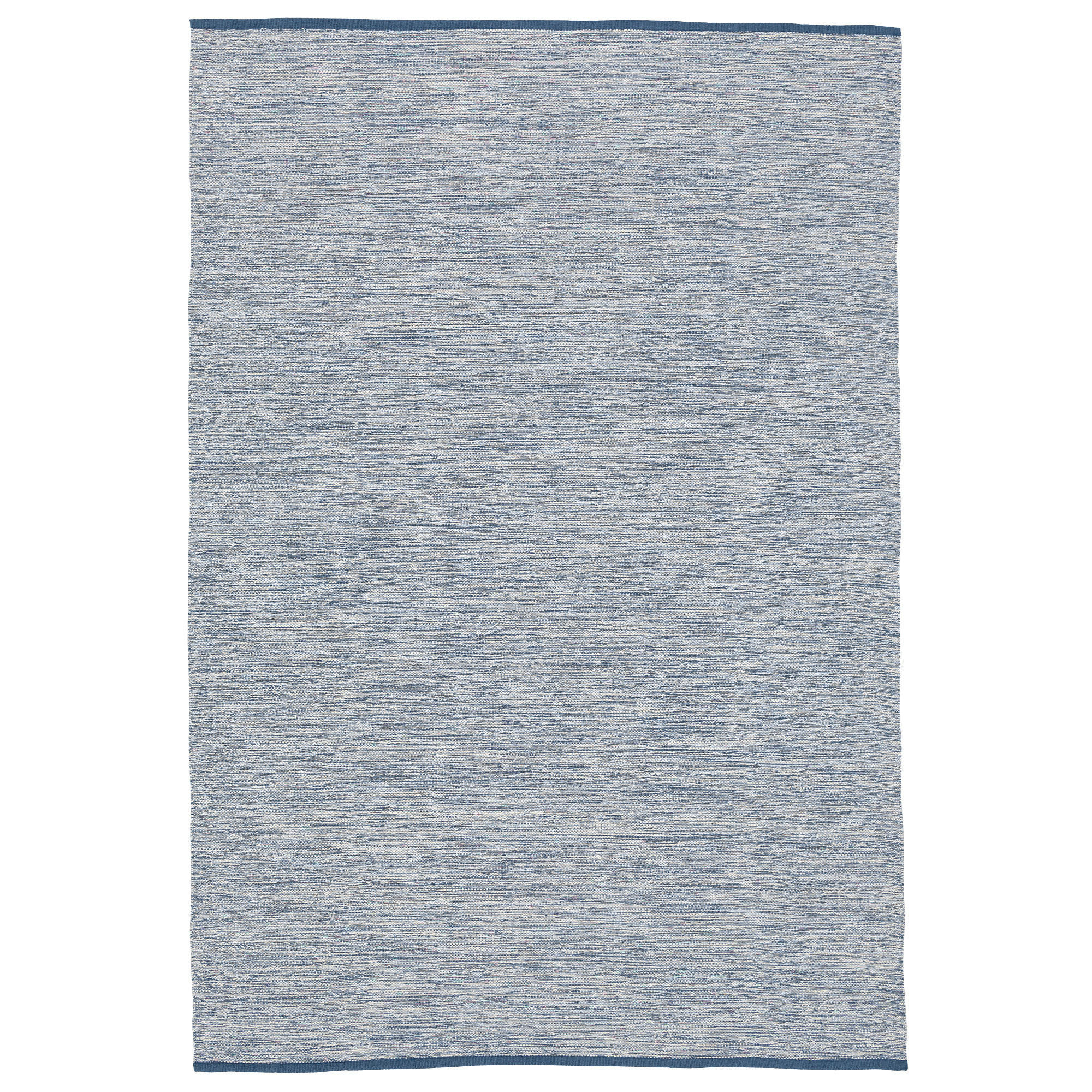 BAUMWOLLE NATUR KELIM TEPPICH EASY MELIERT - Blau, Textil (70/140cm) - Pergamon