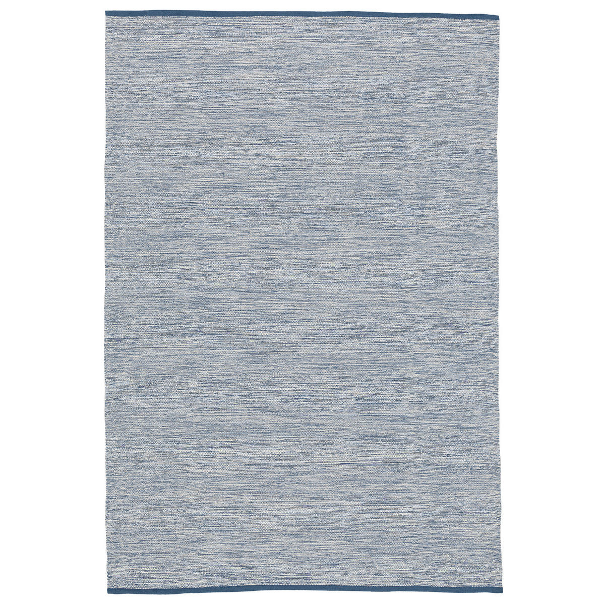 BAUMWOLLE NATUR KELIM TEPPICH EASY MELIERT - Blau, Textil (70/140cm) - Pergamon