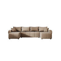 WOHNLANDSCHAFT MOLISA U Itaka 48 mit Schlaffunktion - Braun, Textil (303/82/208cm) - Bedante