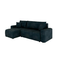 ECKSOFA Nolani mit Schlaffunktion & Bettkasten – Modern & Bequem - Dunkelblau, Kunststoff (248/145cm) - Panda Möbel