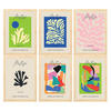 POSTER Set Mit 6 Illustrationen Von Henri Matisse A3 Rahmen Aus Hellem Holz - Beige, Papier (29/3cm) - Nacnic