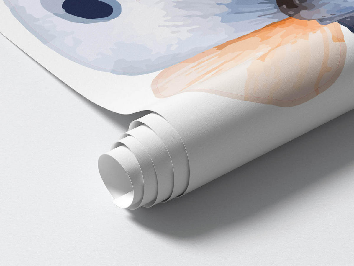 WANDAUFKLEBER 80x103cm - Pastellfarbene Motten-Insekten - Multicolor, Kunststoff (80/103/0.1cm) - Wallfluent