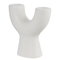 KERZENHALTER Twin - Creme, Keramik (4.7/15/15cm) - Butlers
