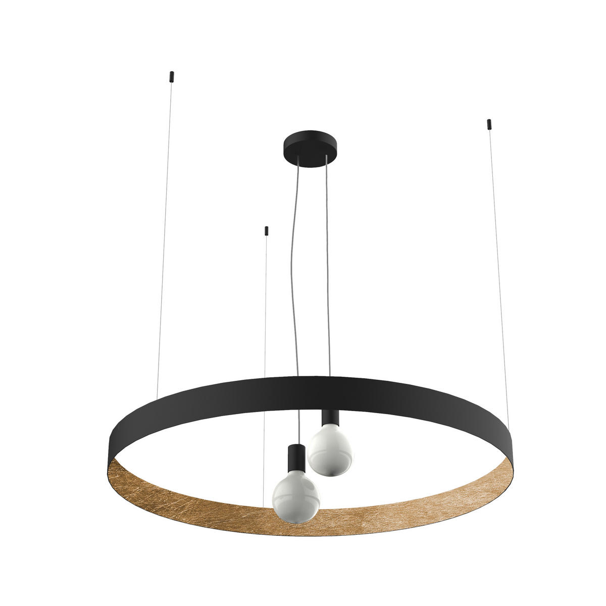 HÄNGELEUCHTE - Goldfarben, Metall (80/80/6cm) - Lumicom