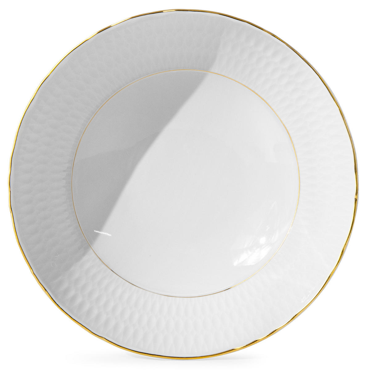 SALATSCHÜSSEL CMIELOW SOFIA GOLDRAND aus Porzellan - Weiß, Keramik (17/17/7cm) - KONSIMO®