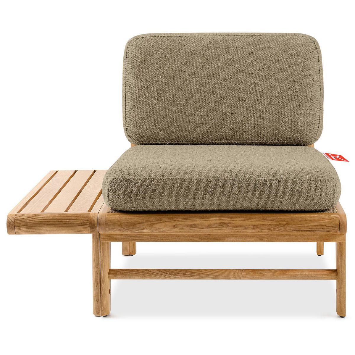 LOUNGESOFA ATREDA links - Beige, Holz/Textil (300/80/175cm) - KONSIMO®