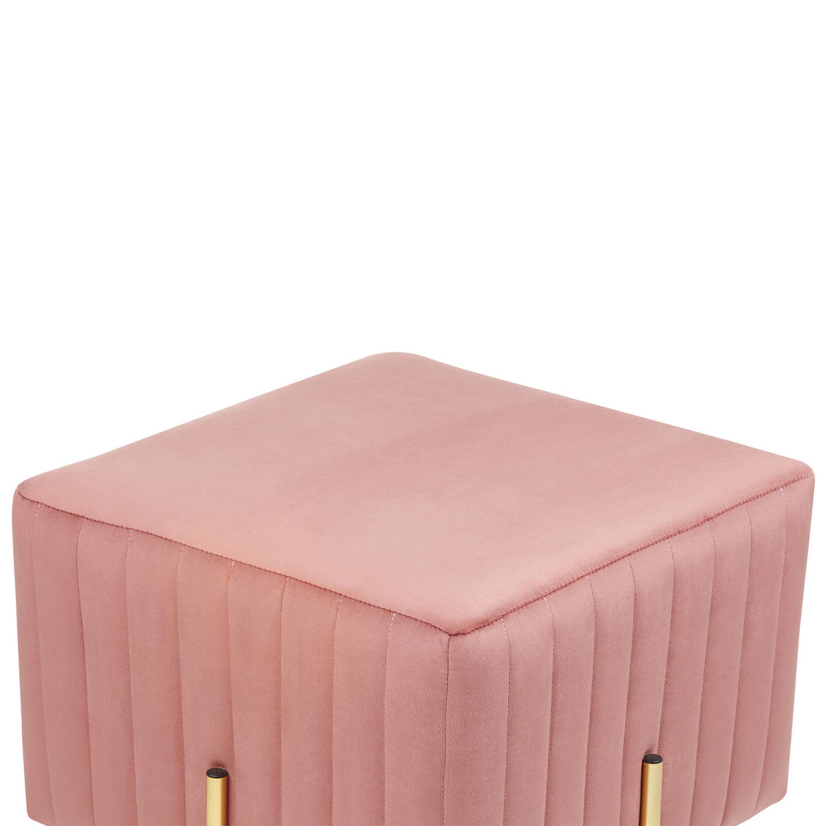 HOCKER Dayton 48/48/41 cm - Pink, Textil (48/41/48cm) - Beliani