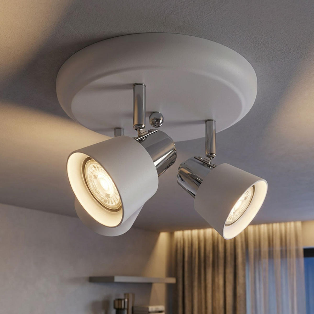 LED DECKENLEUCHTE Metall Weiß - Weiß, Metall (25/15/25cm) - Wofi