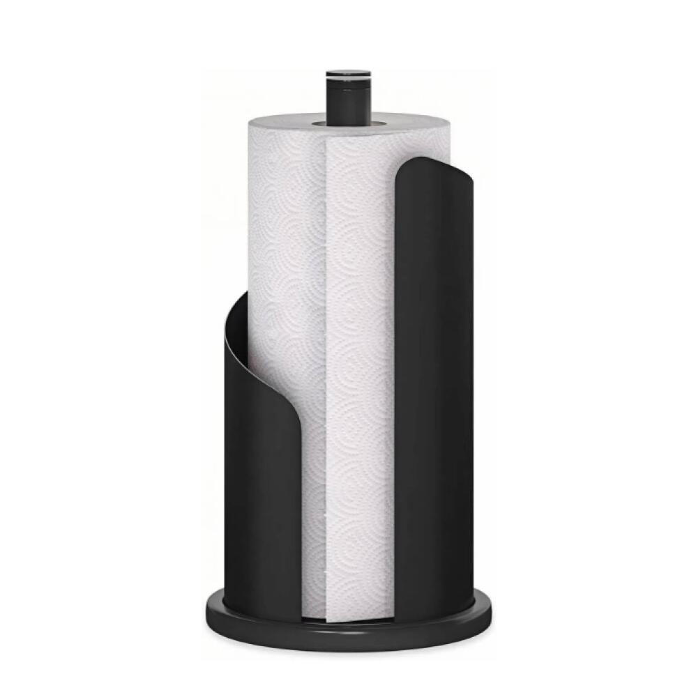 TOILETTENPAPIERHALTER , H 30 cm Ø 15 cm - Schwarz, Metall (15/30/15cm) - BELZ