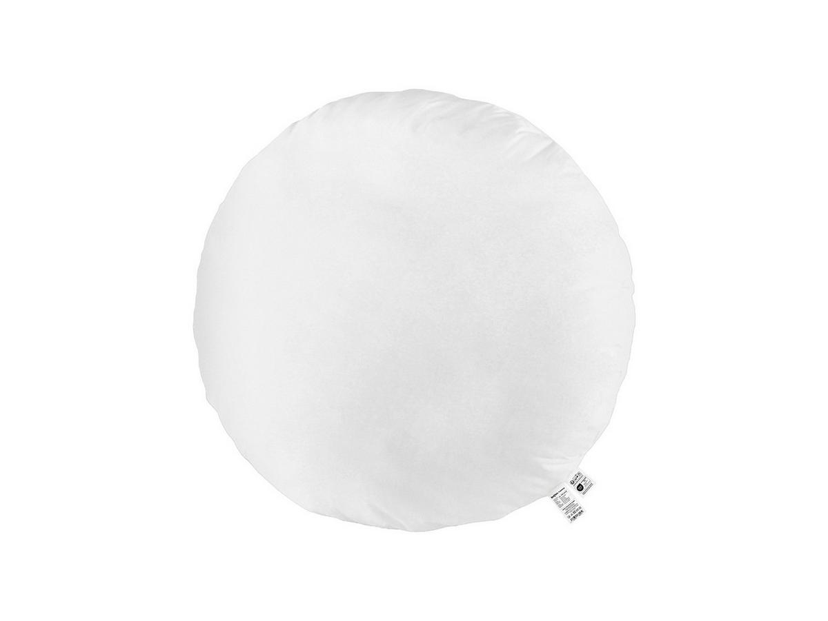 BODEN-/RUNDKISSEN Rund PublikUp gefüllt mit Schaumstoffflocken 60 cm Ø - Weiß, Naturmaterialien/Textil (60cm) - beties Heimtextil