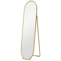 GANZKÖRPERSPIEGEL, 160 x 40 cm Wandspiegel mit Ständer, Metallrahmen, Gold - Goldfarben, Glas (4/160/40cm) - HOMCOM
