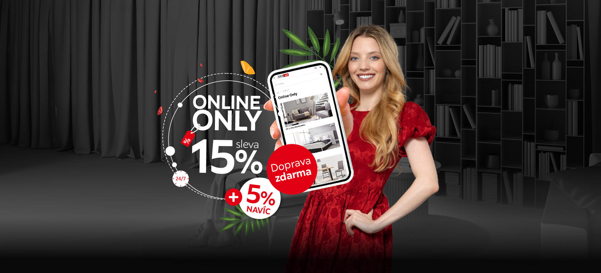 15% a 5 % on top na online only