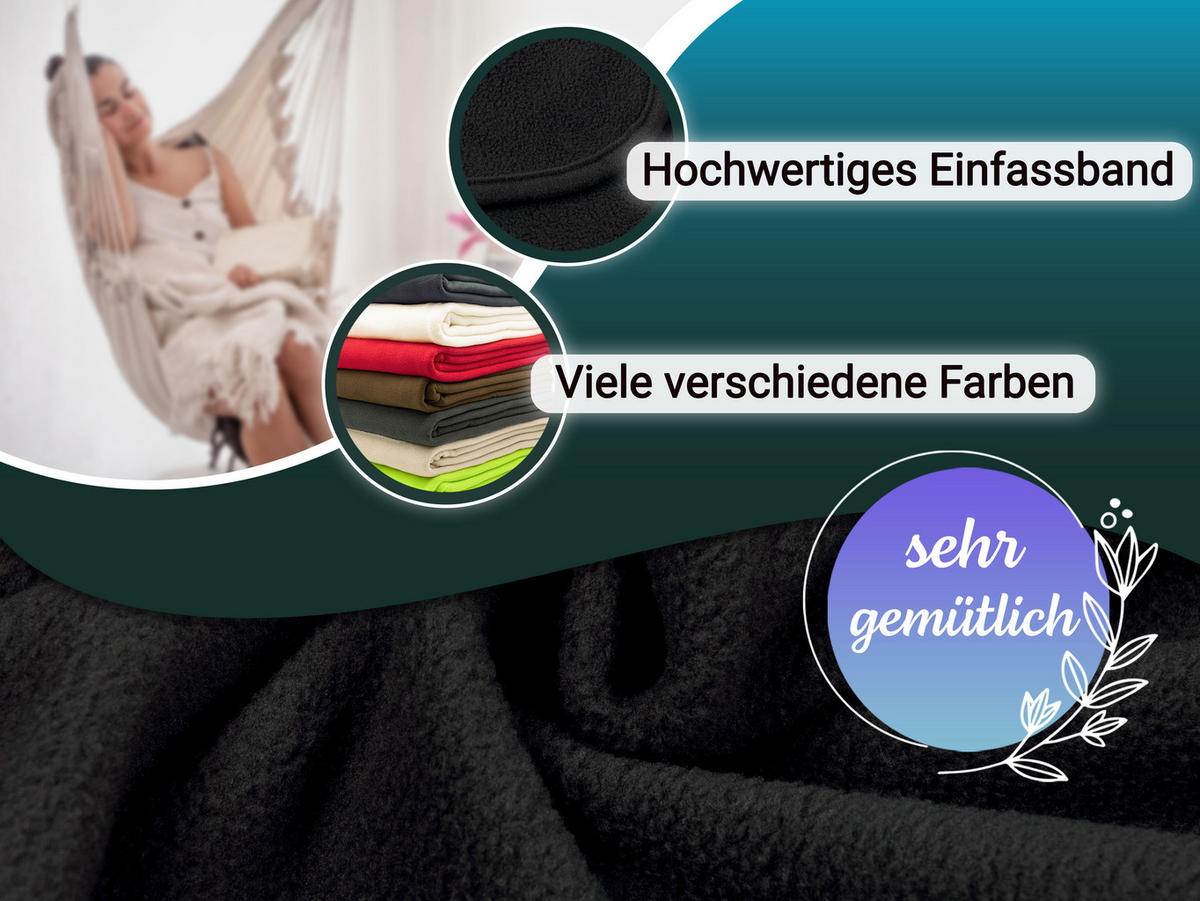 KUSCHELDECKE, 130x170 cm, 100% Polyester, Schwarz - Schwarz, Textil (130/170cm) - Zollner