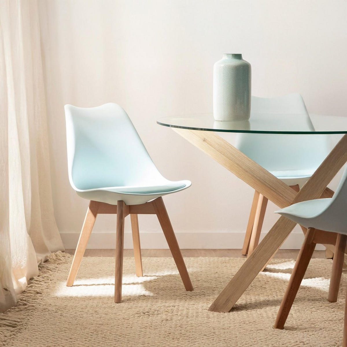 KÜCHENSTUHL Kler Blau 48 cm x 82 cm - Blau, Kunststoff (48/82/57cm)