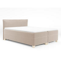 BOXBETT Fren - 140x200 - beige (Paros 02, Velvet) - Beige, Holz/Holzwerkstoff (140/200cm) - Sofnet
