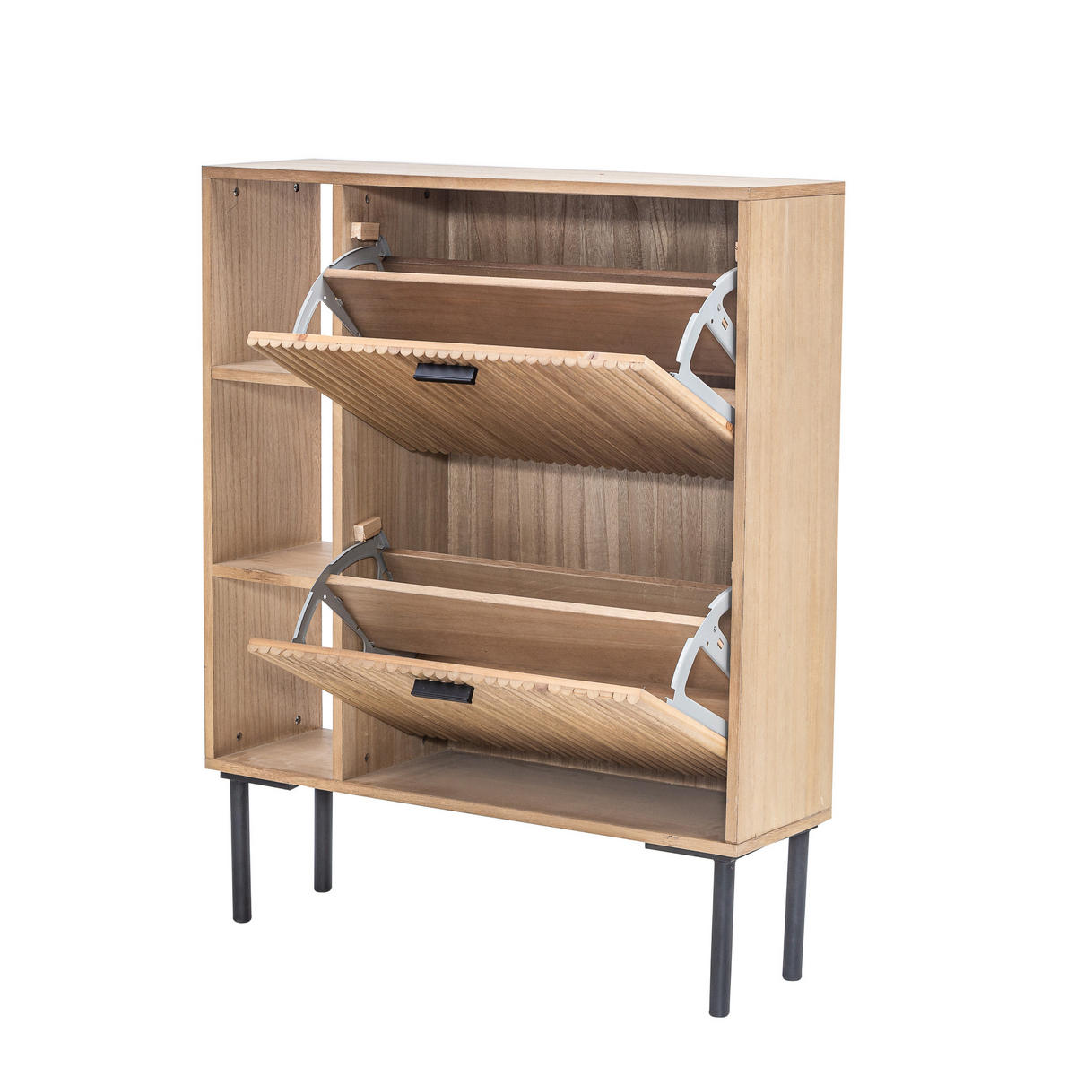 SCHUHSCHRANK Buchenholz Braun - Braun, Holz (80/97.5/23cm) - Nordlys