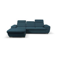 ECKSOFA - FRENSO - Links, Blau (Ronda 79) - Blau, Holzwerkstoff (281/183cm) - Möblo