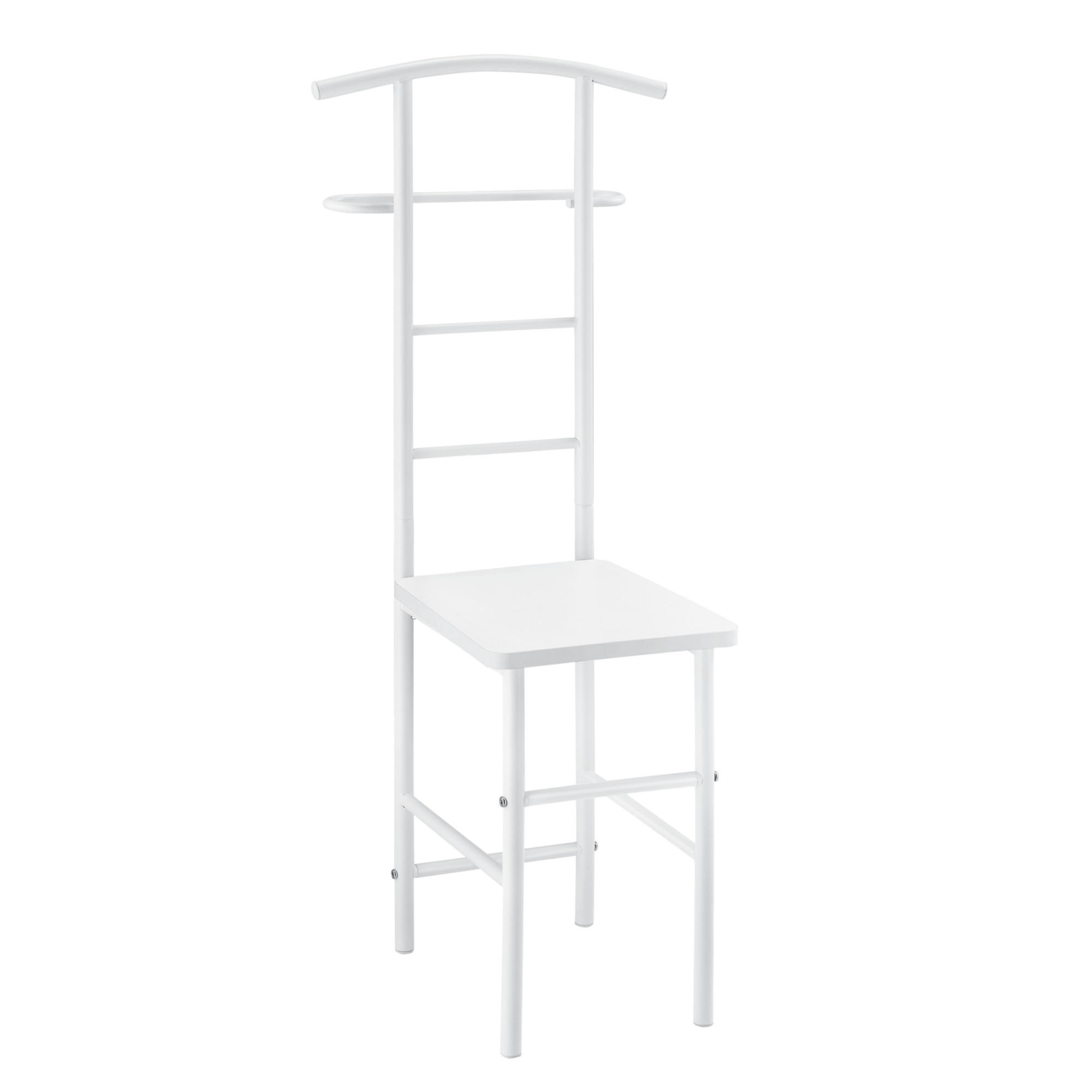HERRENDIENER Anaheim - Weiß, Metall (45/107/45cm) - [en.casa]