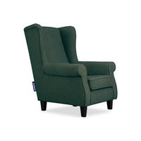OHRENSESSEL MILES Massivholzbeine schwarz, meeresgrün - Jadegrün, Holzwerkstoff/Buchenholz (82/105/97cm) - KONSIMO®