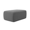 POUF Samt Stoff Grau - Schwarz/Grau, Kunststoff/Textil (102/40/62cm) - Makamii