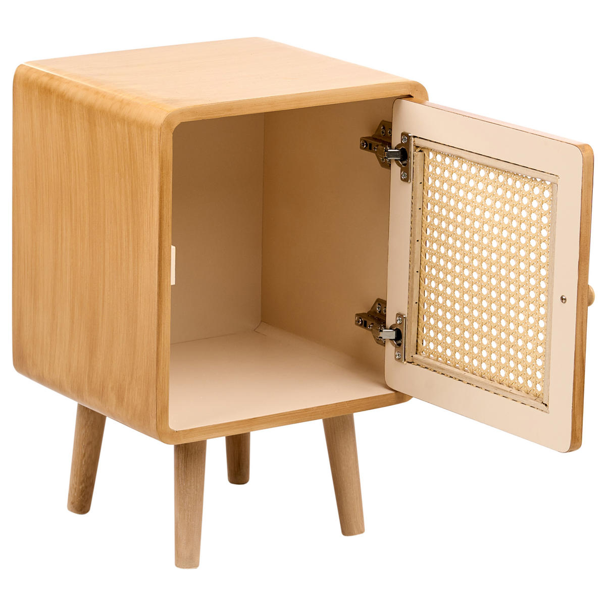 NACHTTISCH Hellbraun Lefroy - Braun, Holzwerkstoff (33/50/30cm) - Beliani