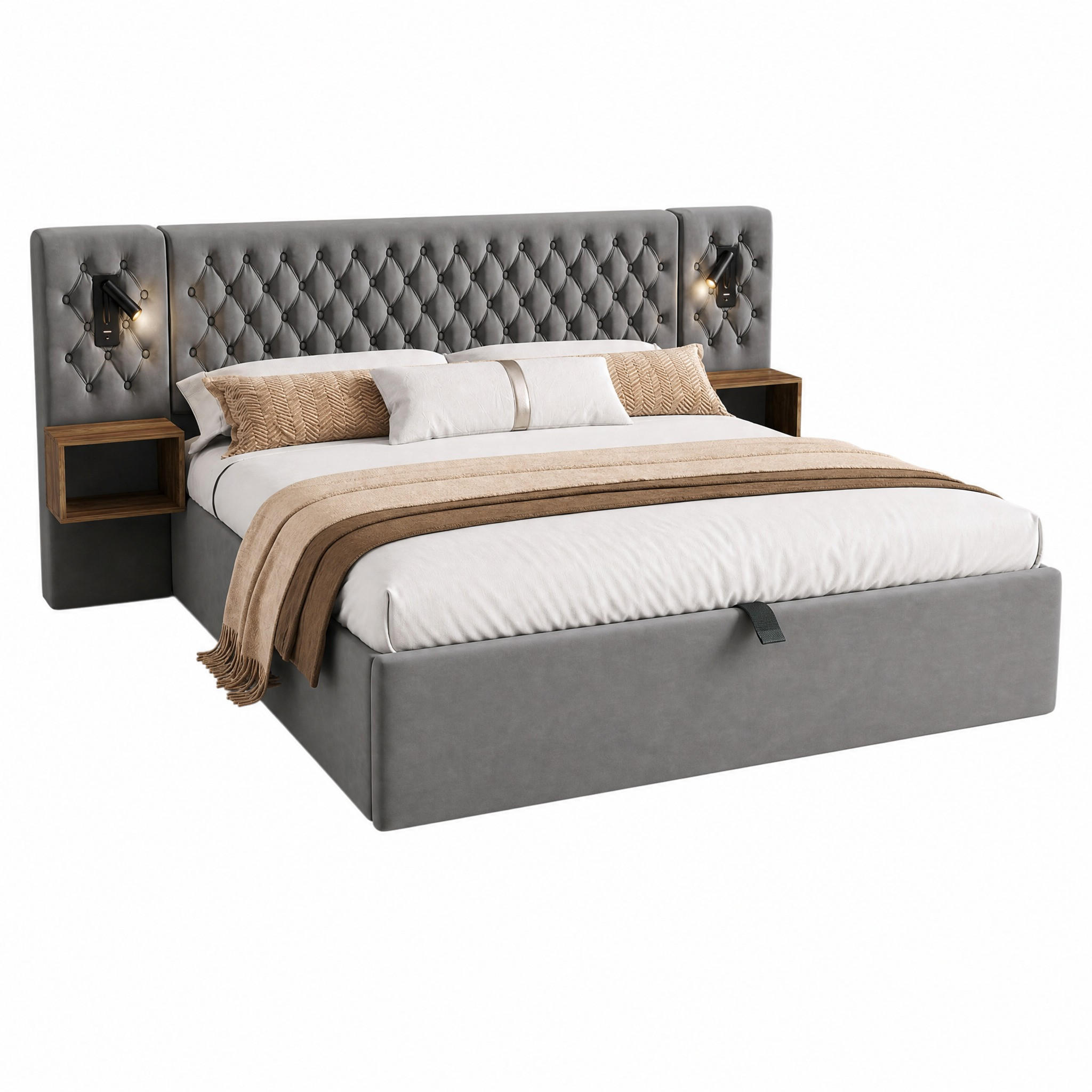 Meubliv Bett Grau 160x200 cm