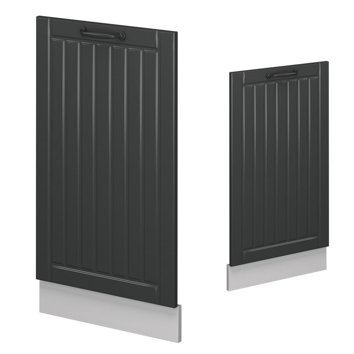 GESCHIRRSPÜLBLENDE Fame-Line Anthrazit Landhaus 45 cm , AP Eiche - Anthrazit/Weiß, Holzwerkstoff (45/81.8/1.6cm) - Vicco