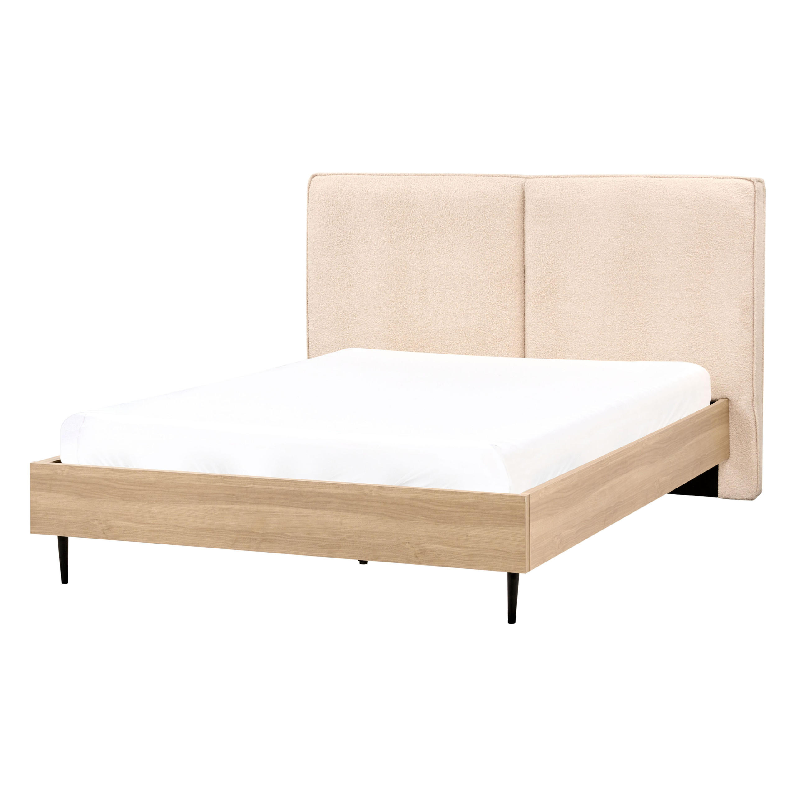 BETT mit Lattenrost 140x200 cm Beige Izernore - Beige, Textil (140/200cm) - Beliani