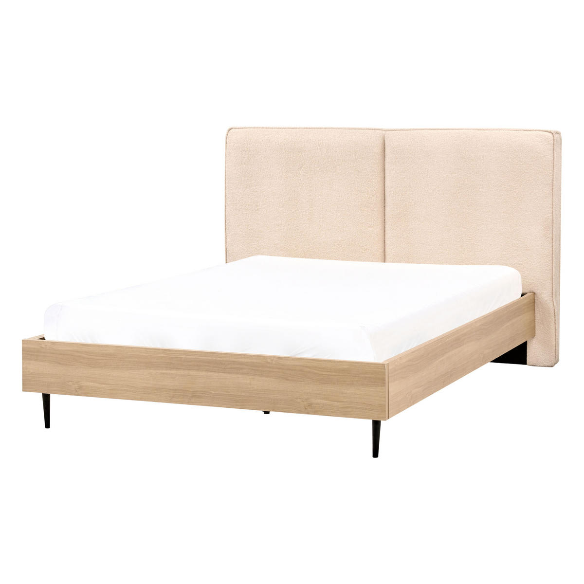 BETT mit Lattenrost 140x200 cm Beige Izernore - Beige, Textil (140/200cm) - Beliani