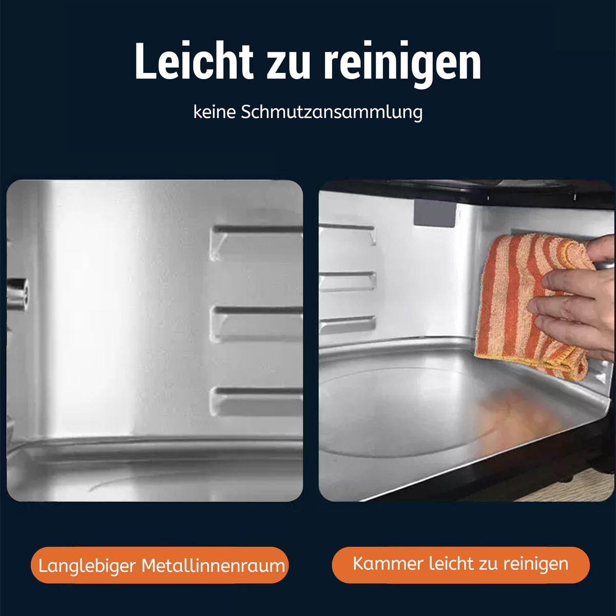 MINIBACKOFEN 12L XXL Heißluftfritteuse mit Zubehör, Multifunktionsofen mit Easy Fry & Grill Funktion, 12 Programme - Schwarz, Kunststoff (35/37.5/32.5cm) - Beaface