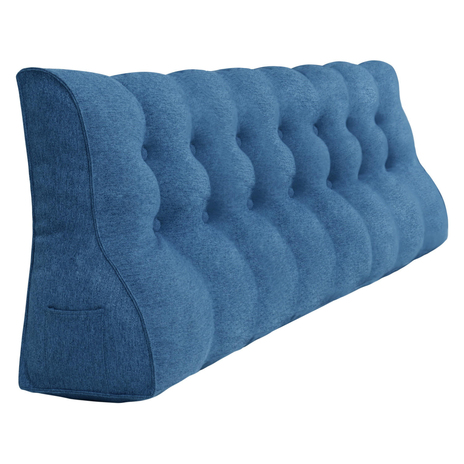 RÜCKENKISSEN Körperkontur Leinenlook Blau 200 cm - Blau, Textil (55/200cm) - Vercart