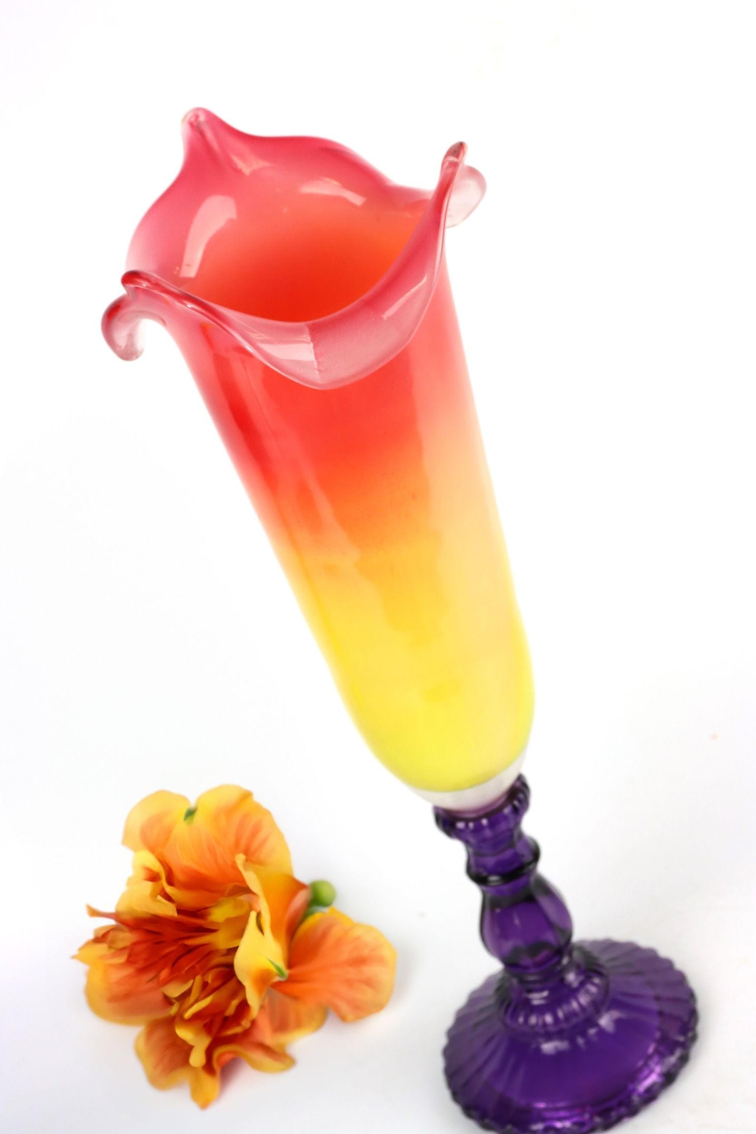 GLASVASE Color bloom 42 cm - Multicolor, Glas (15/42cm) - FURNARO