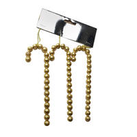CHRISTBAUMANHÄNGER Santa Lila 3er Set Gold 15x15x20 cm Kunststoff - Goldfarben, Kunststoff (15/20/15cm) - Mondex