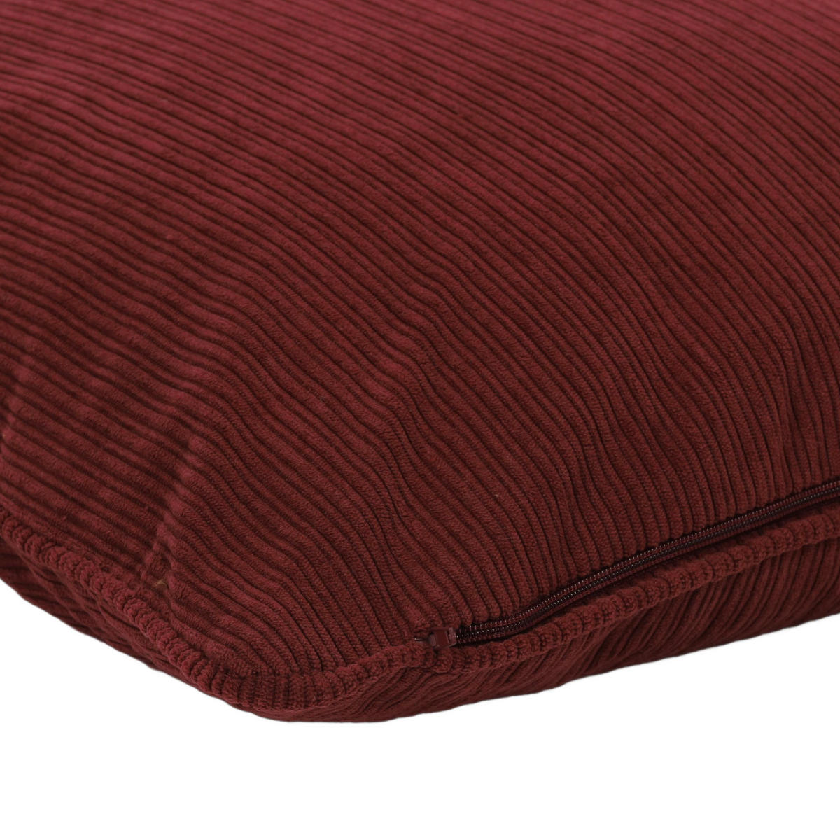 DEKOKISSEN Kordsamt 40/40 cm - Weinrot, Textil (40/40cm) - Home Styling Collection