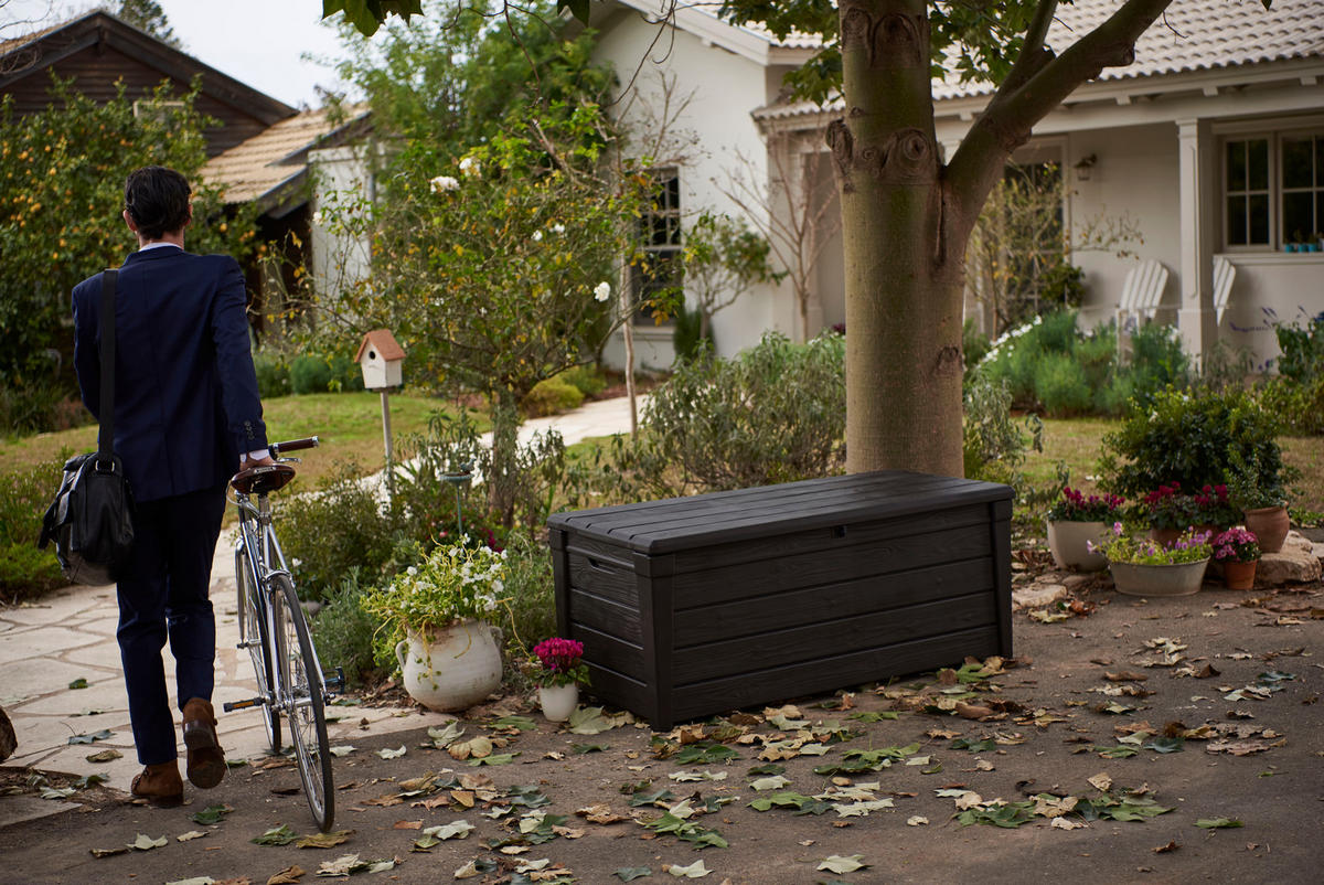 GARTENBOX Brightwood - Grau, Kunststoff (70/60/145cm) - Keter