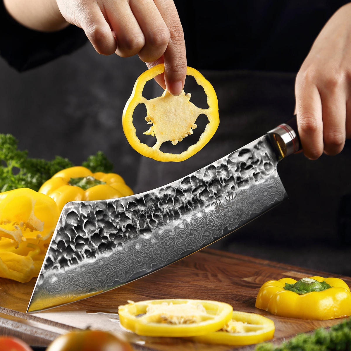 BLOCKMESSER 22,5 cm - Schwarz, Holz/Metall (37cm) - Wakoli