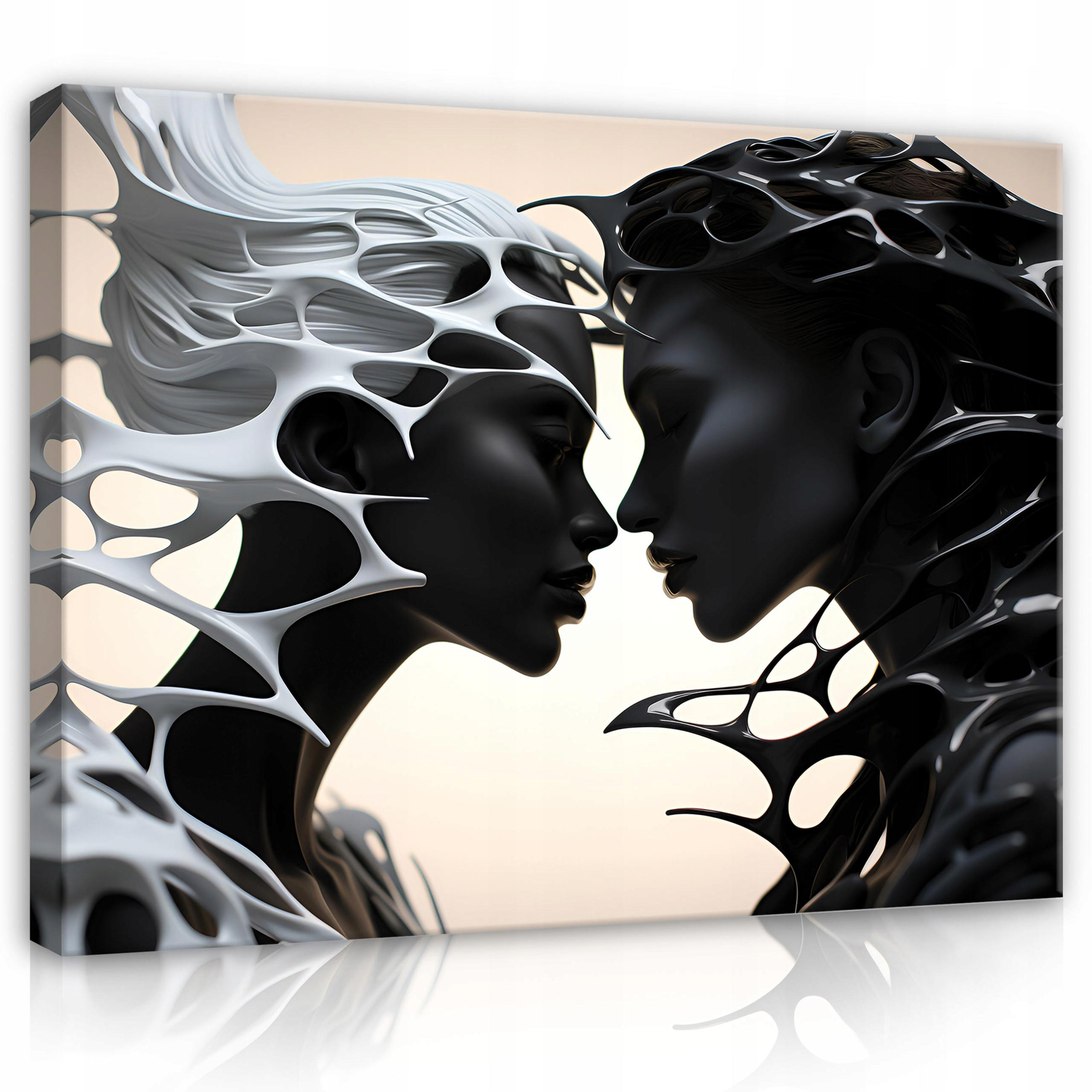 BILDER Abstrakt Frau 100x70 - Multicolor, Holzwerkstoff (100/70cm) - Wallarena