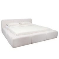 POLSTERBETT Arosa Hellbeige 200/200 cm Boucle mit Bettkasten - Beige, Textil/Metall (200/200cm) - wonello