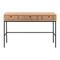 KONSOLENTISCH Milano Esche/Schwarz MDF - Naturfarben, Holz (77/120/40cm) - Bessagi Home