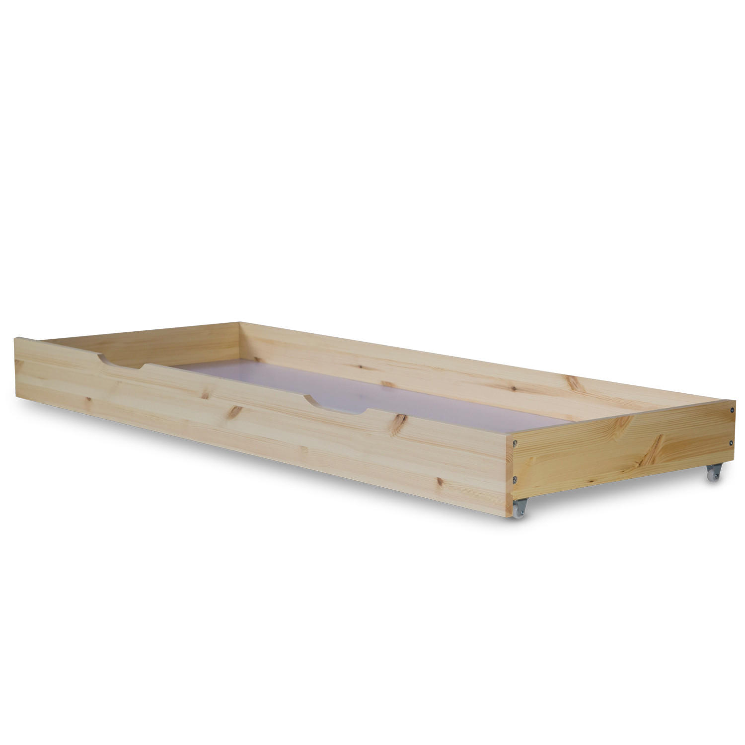 BETTSCHUBKASTEN Natur 173 x 63 - Braun, Holz - Homestyle4u