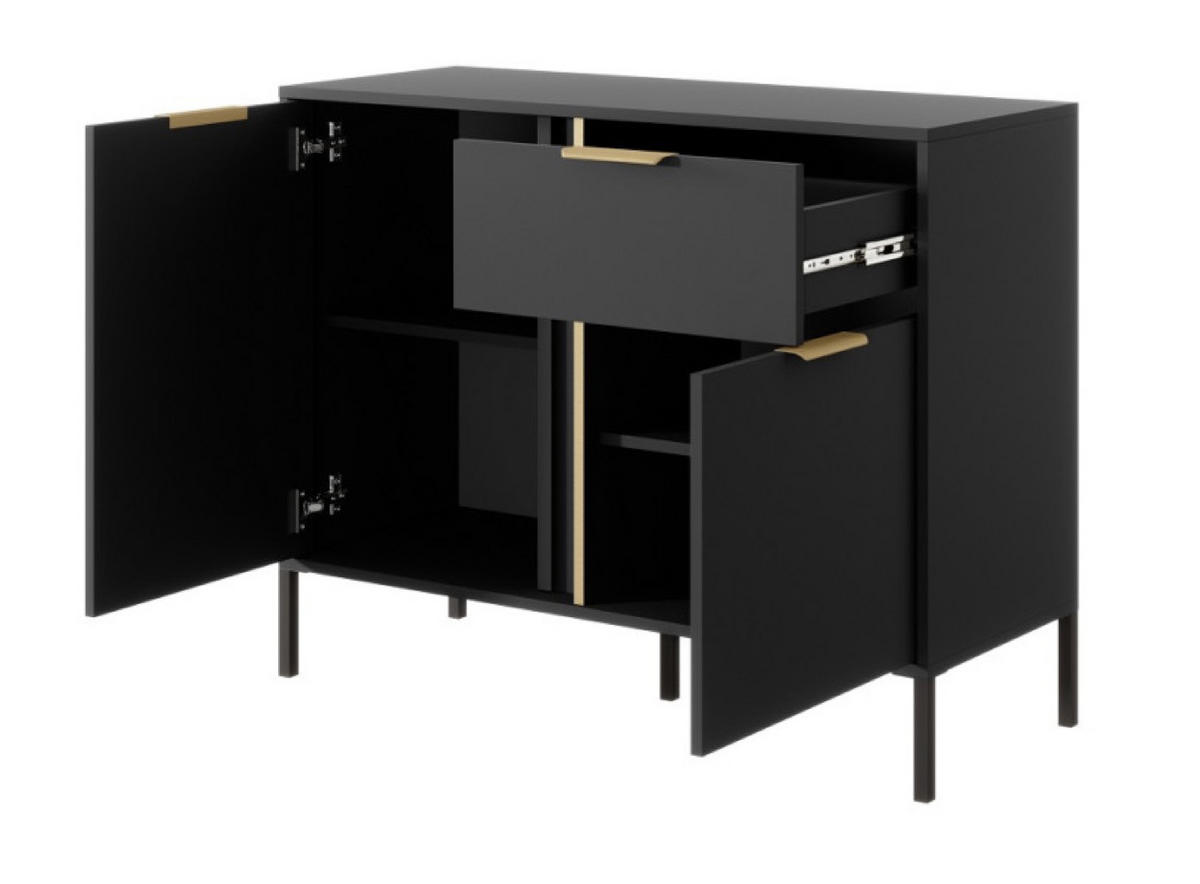 SIDEBOARD Anthrazit LARYSA D - Graphitfarben, Holzwerkstoff (103.3/81.4/39.5cm) - Sepro Meble