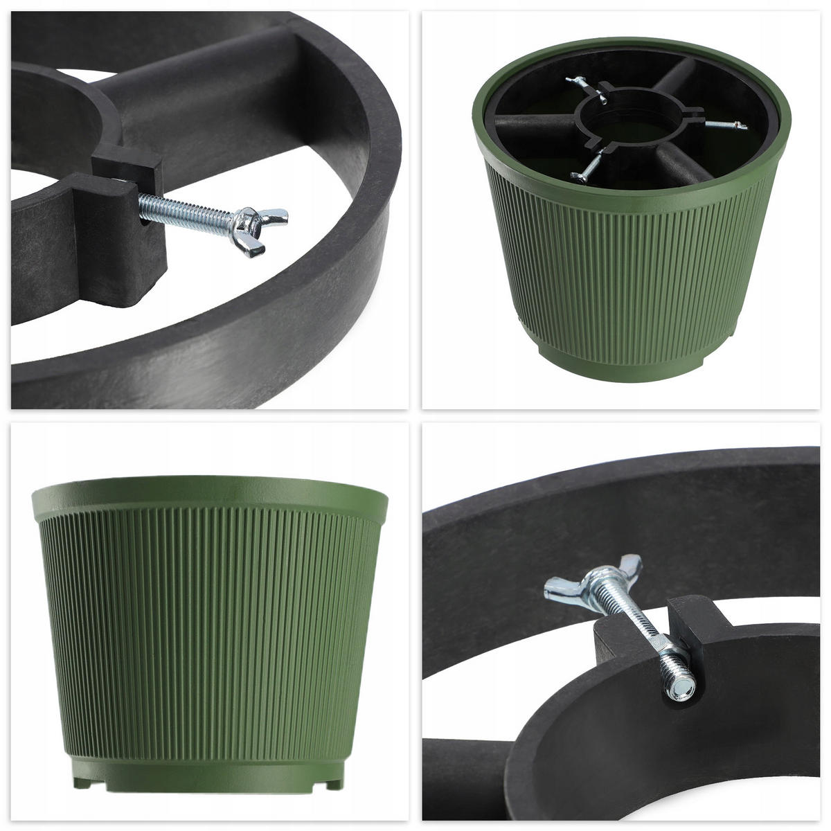 KADAX Großer Weihnachtsbaumständer, Weihnachtsbaumständer, 2,5 m - Grün, Kunststoff (25.4cm) - KADAX